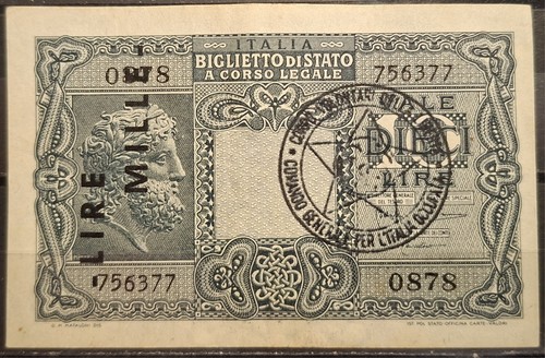 Banconota partigiana cvl - banconota,