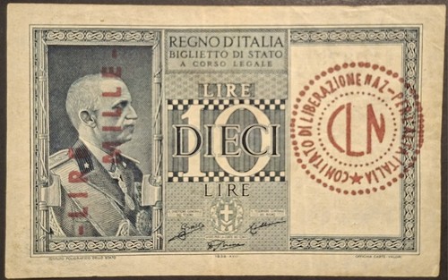 Banconota partigiana cln alta - partigiana,
