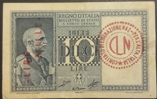 Banconota partigiana cln alta - partigiana,