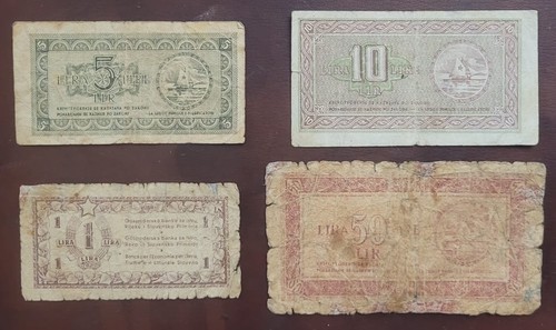 Italia ww2 lotto banconote - lotto,