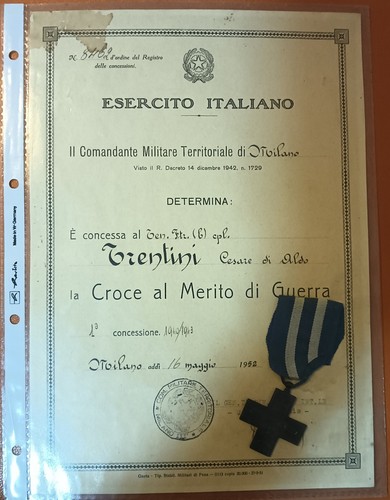 Attestato con croce merito - con,